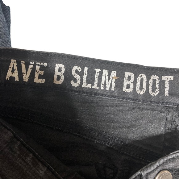 DKNY Jeans Womens 8 Ave B‎ Slim Bootcut Mid Rise Black Denim Stretch Size 8 - Picture 4 of 11